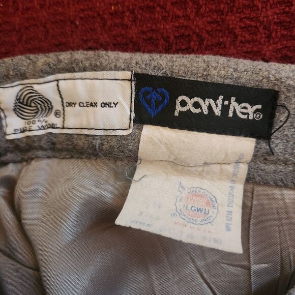 Pant Her 100% Wool Gray Skirt  Medium A Line VTG Office Work Formal Wear - Picture 6 of 6